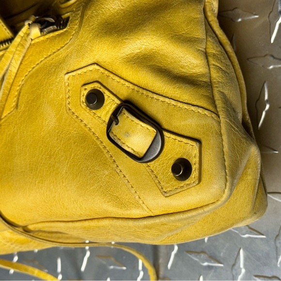 Balenciaga First Moto City Bag in Mustard Yellow - Picture 6 of 12